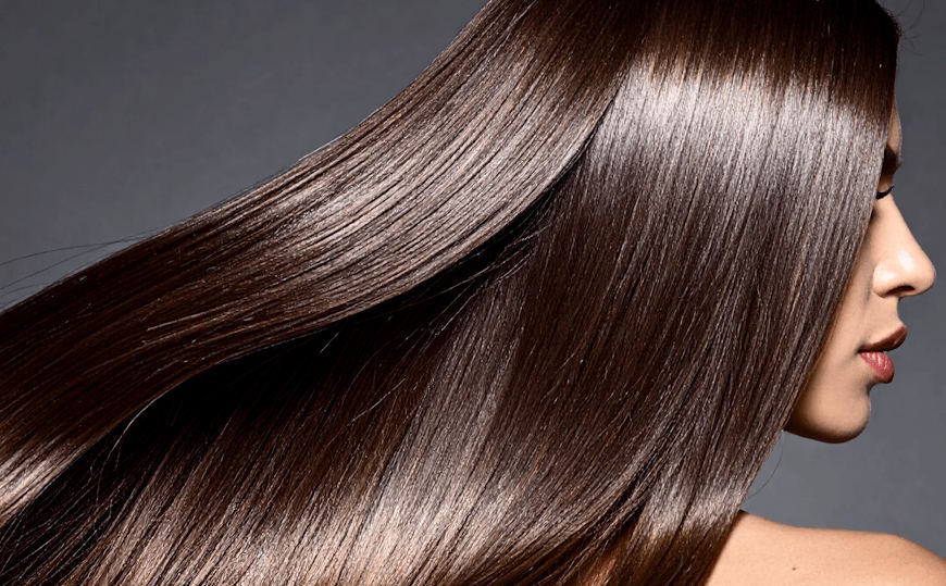 Glänzende lange Haare
